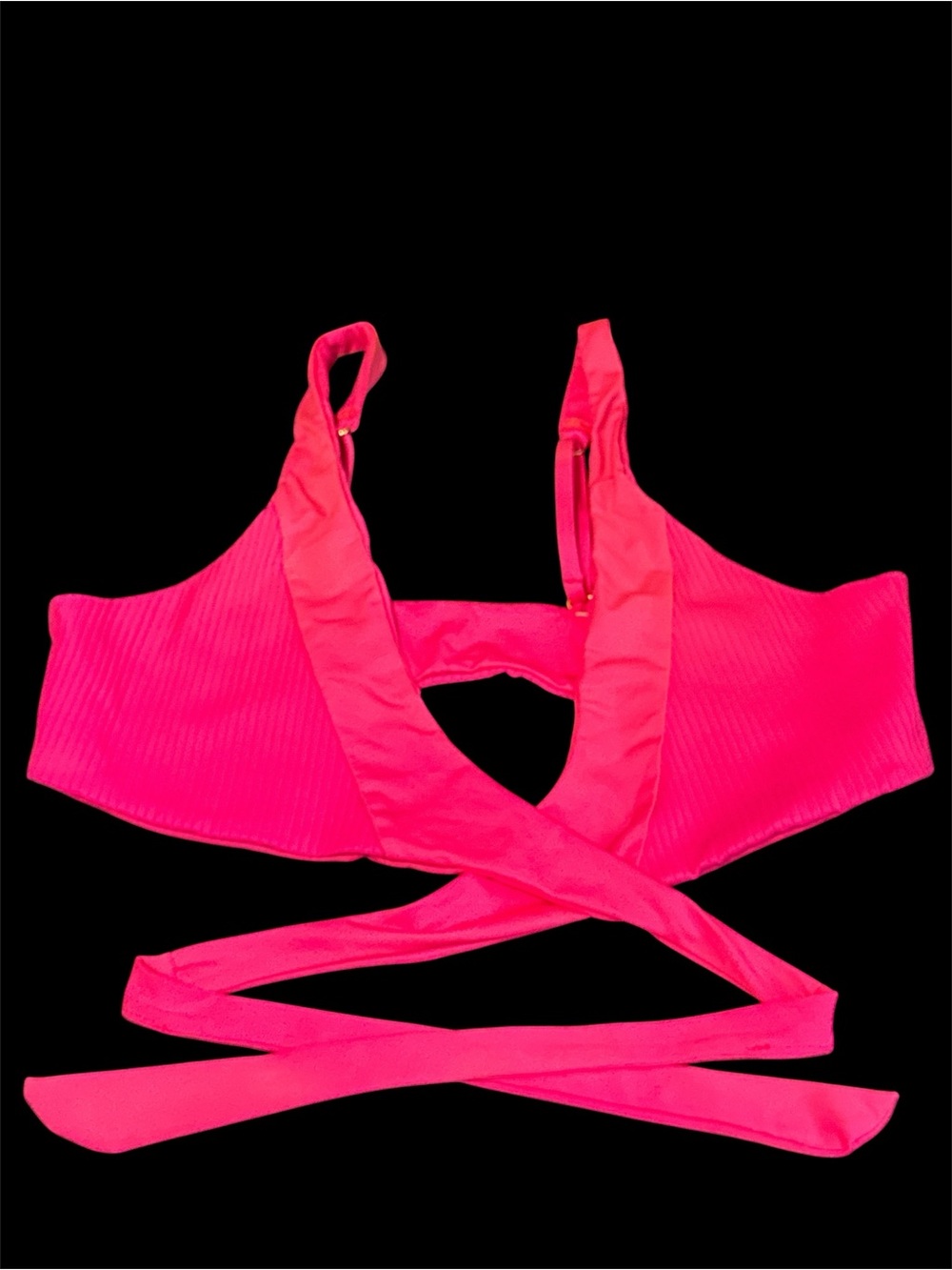 Beach Bunny Neon Pink Wrap Bralette